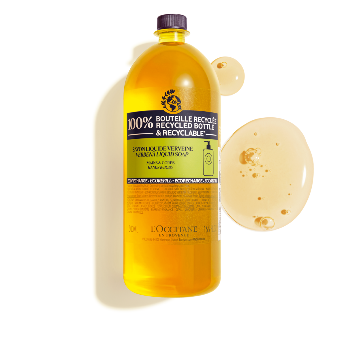 Eco Refill Jabón líquido manos y cuerpo Karité Verbena 500ml