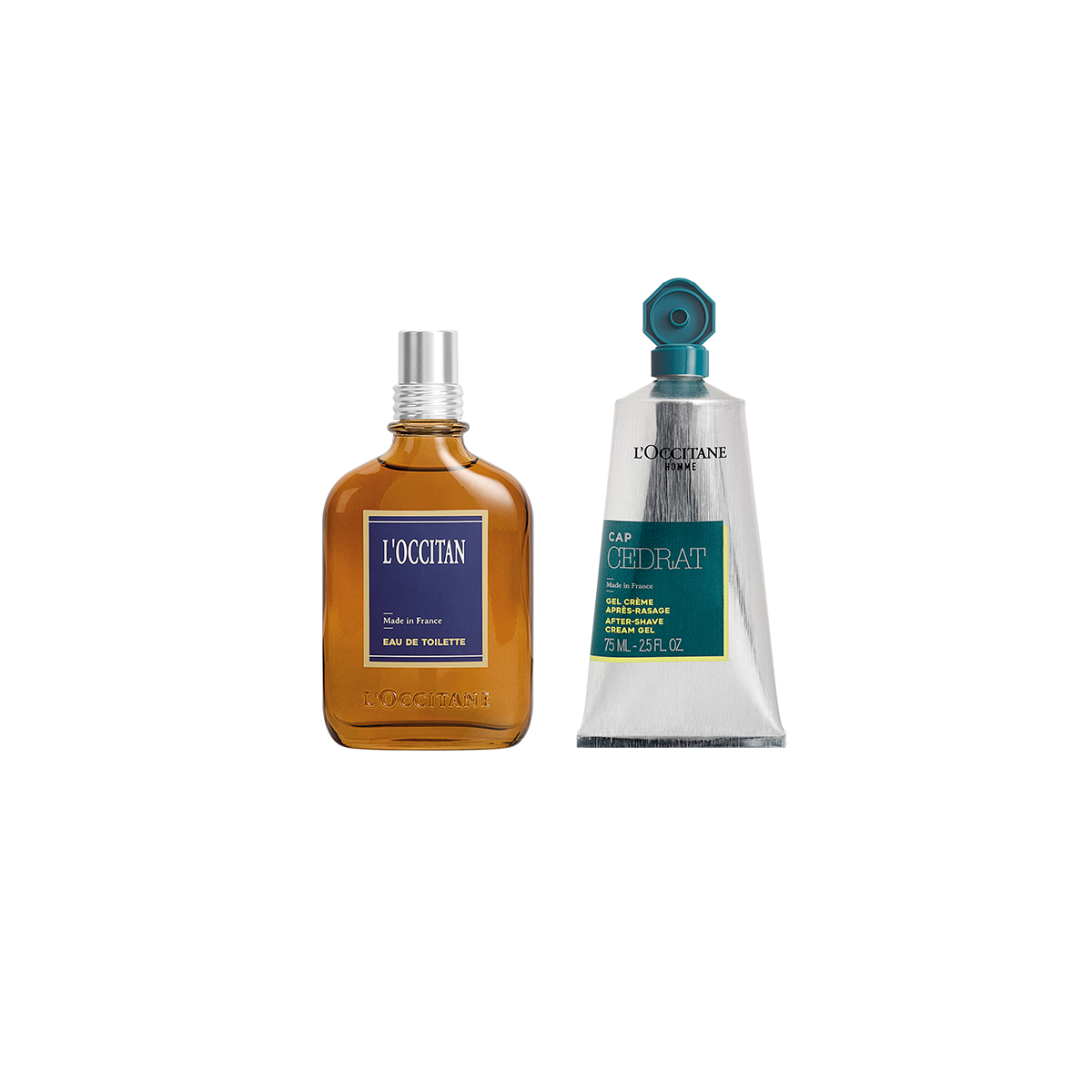 Perfume L'Occitan Eau de Toilette 75ml + Gel crema After-shave Cap Cédrat 75ml GRATIS