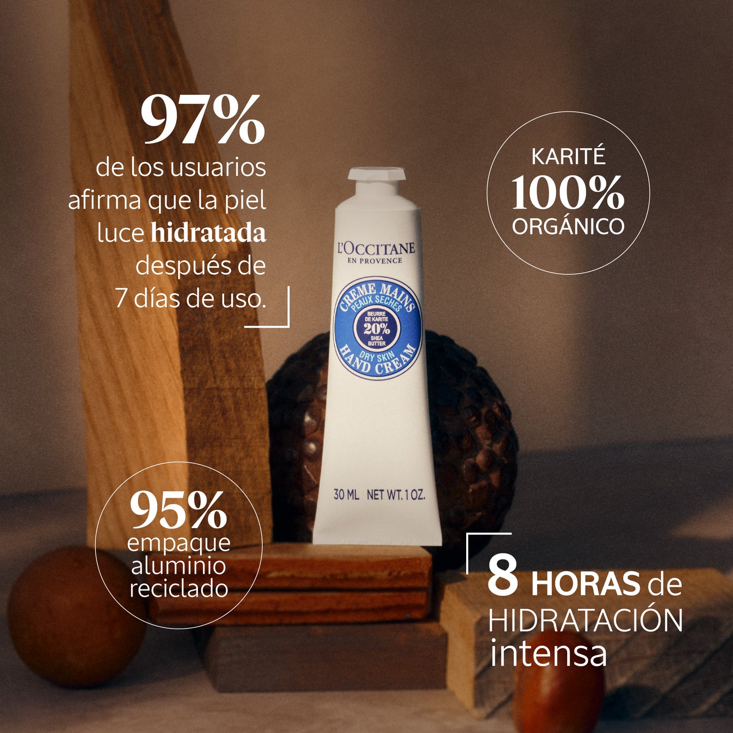 Crema para manos de Karité 30ml