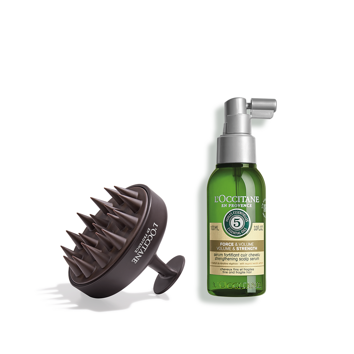 Sérum fortificante cuero cabelludo fuerza y volumen 100ml + Cepillo Masajeador Capilar