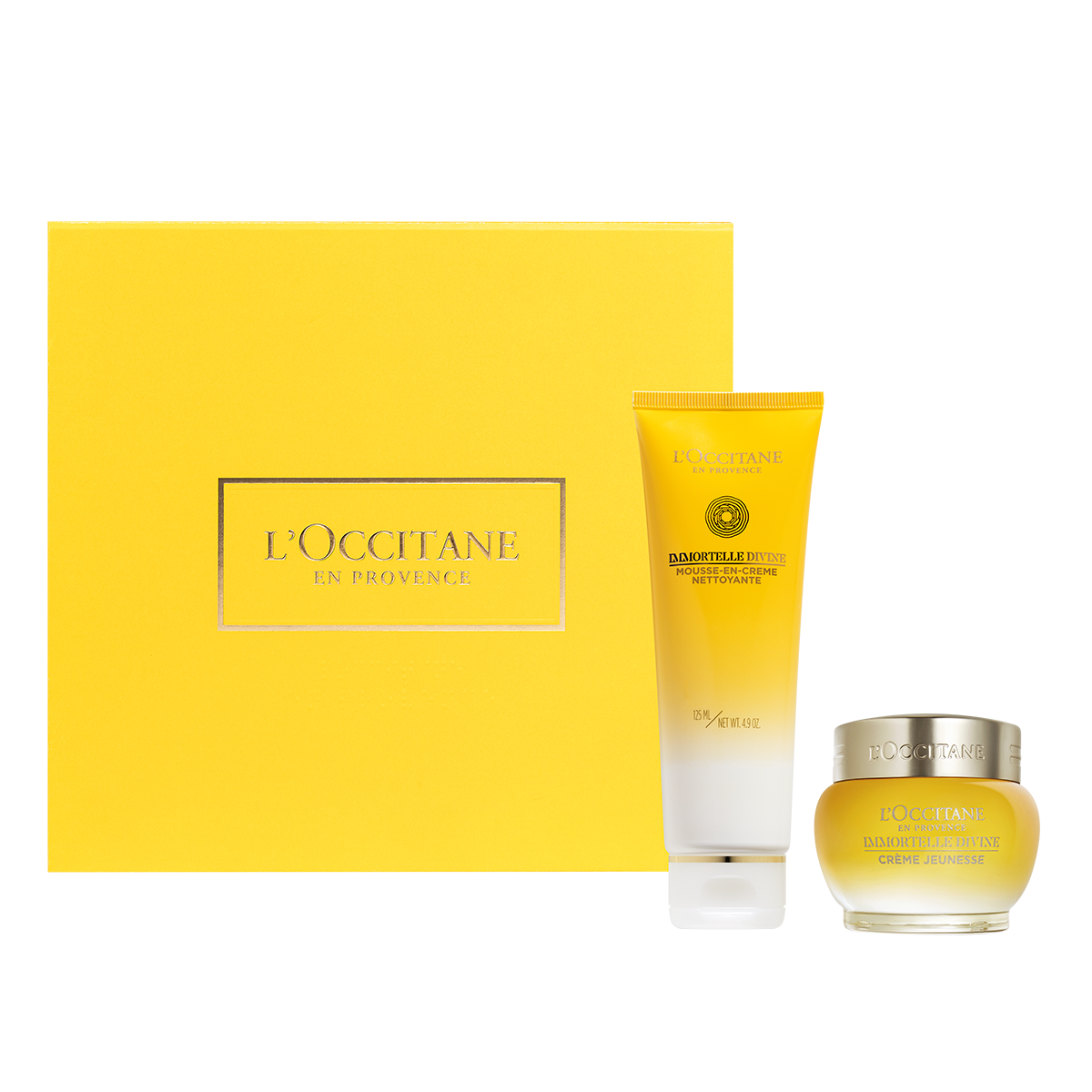 Dúo Crema hidratante y Espuma limpiadora Immortelle Divina