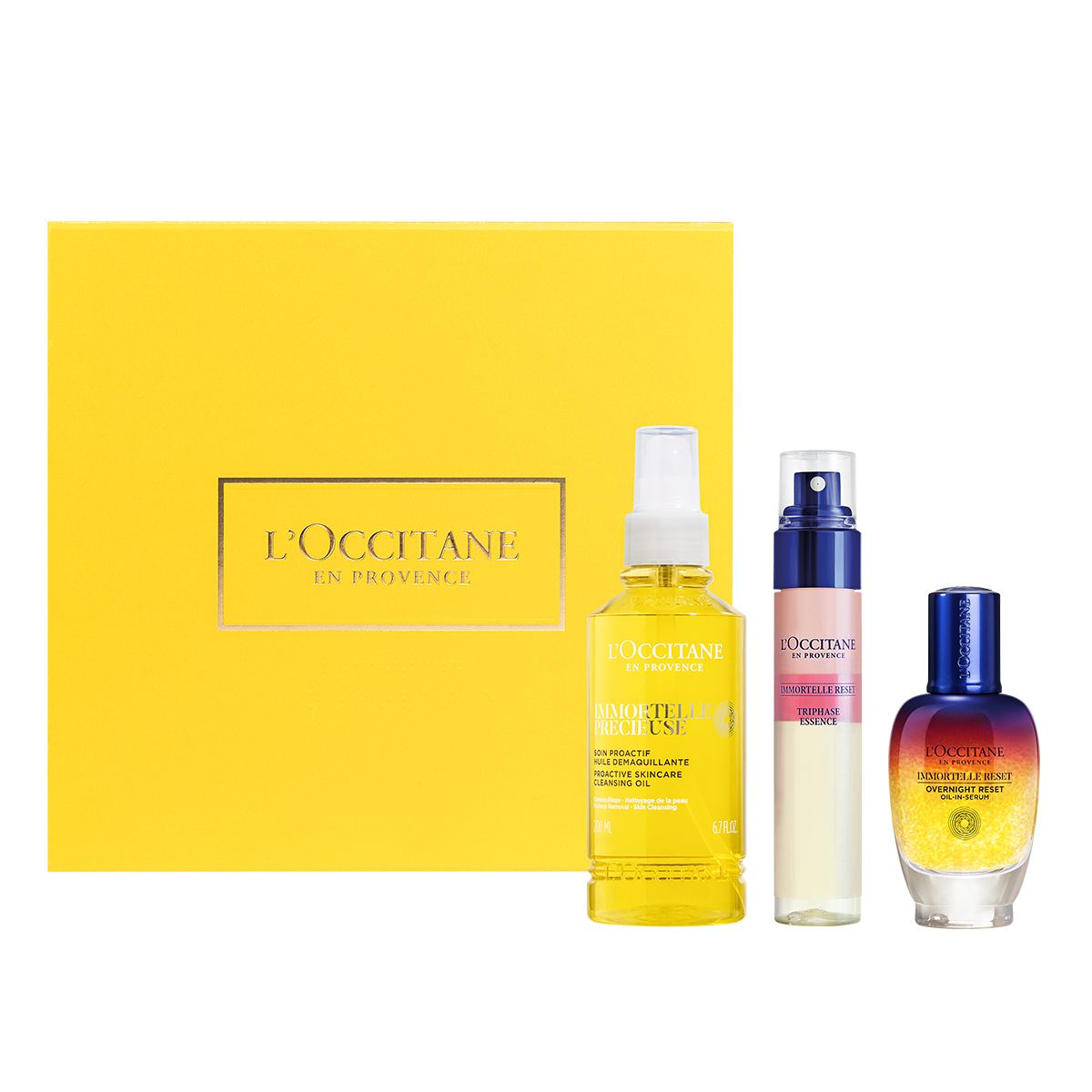 Set Aceite Limpiador, Esencia Trifásica y Sérum Reset