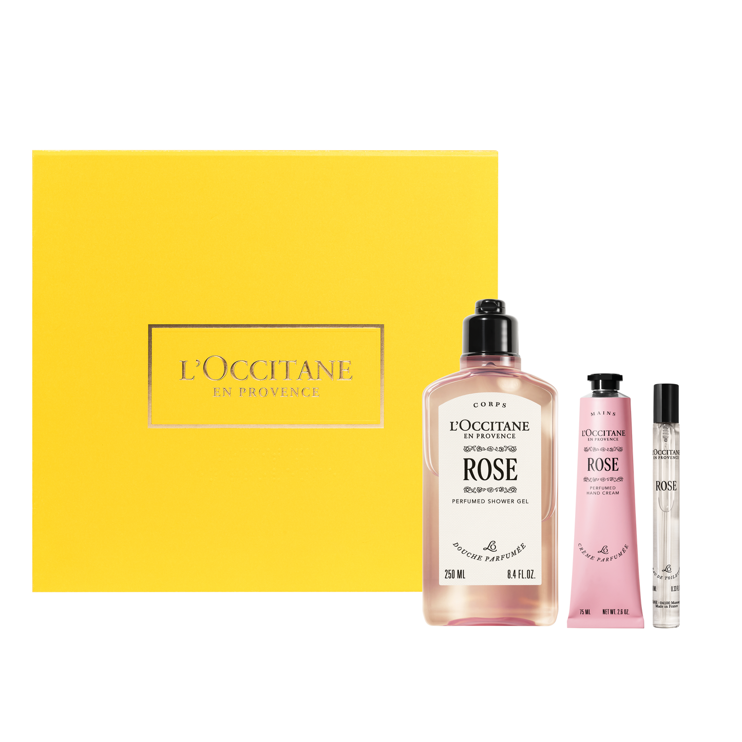 Set Gel de Ducha, Crema para Manos y Perfume Rose