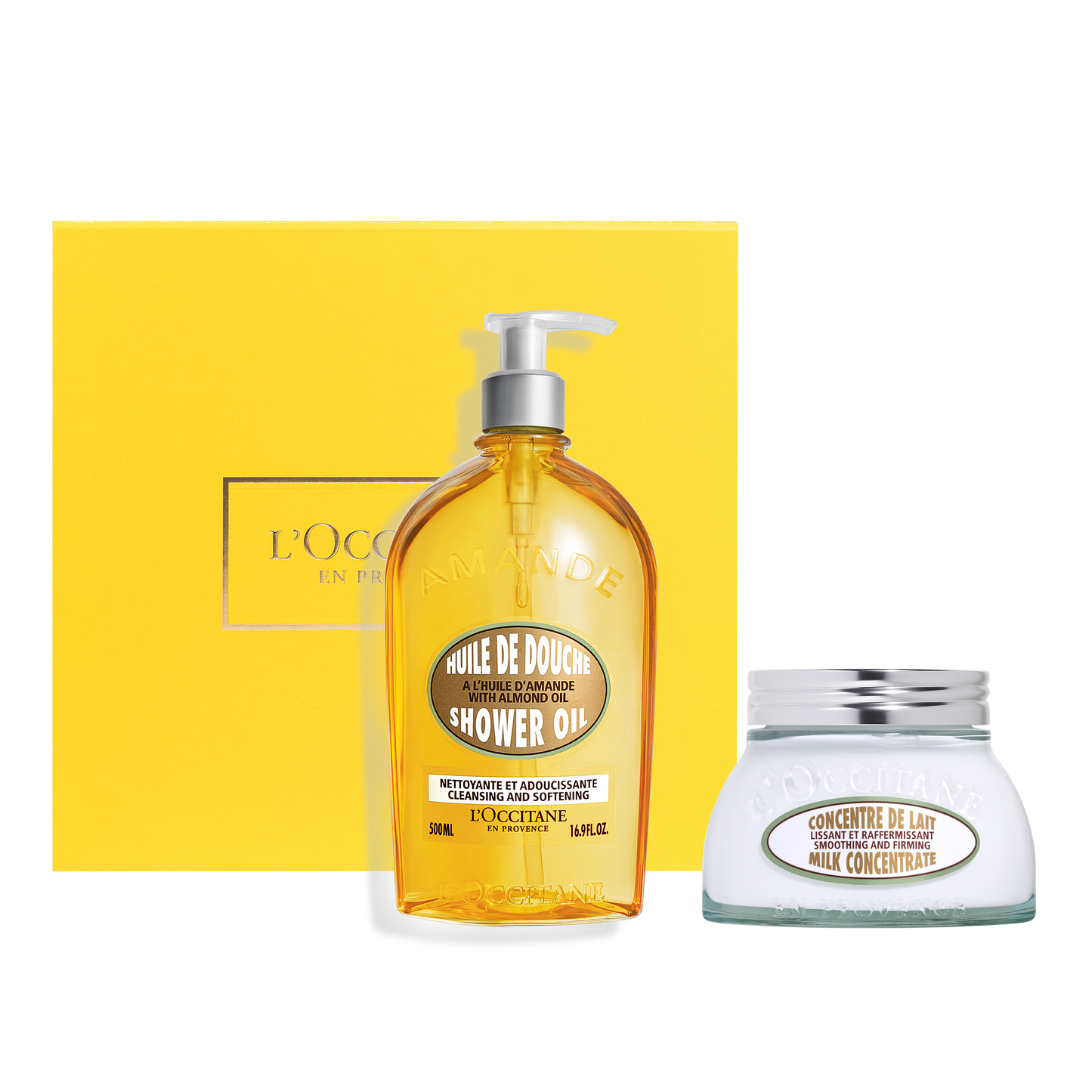 Dúo Aceite de Ducha y Concentrado de Leche de Almendras