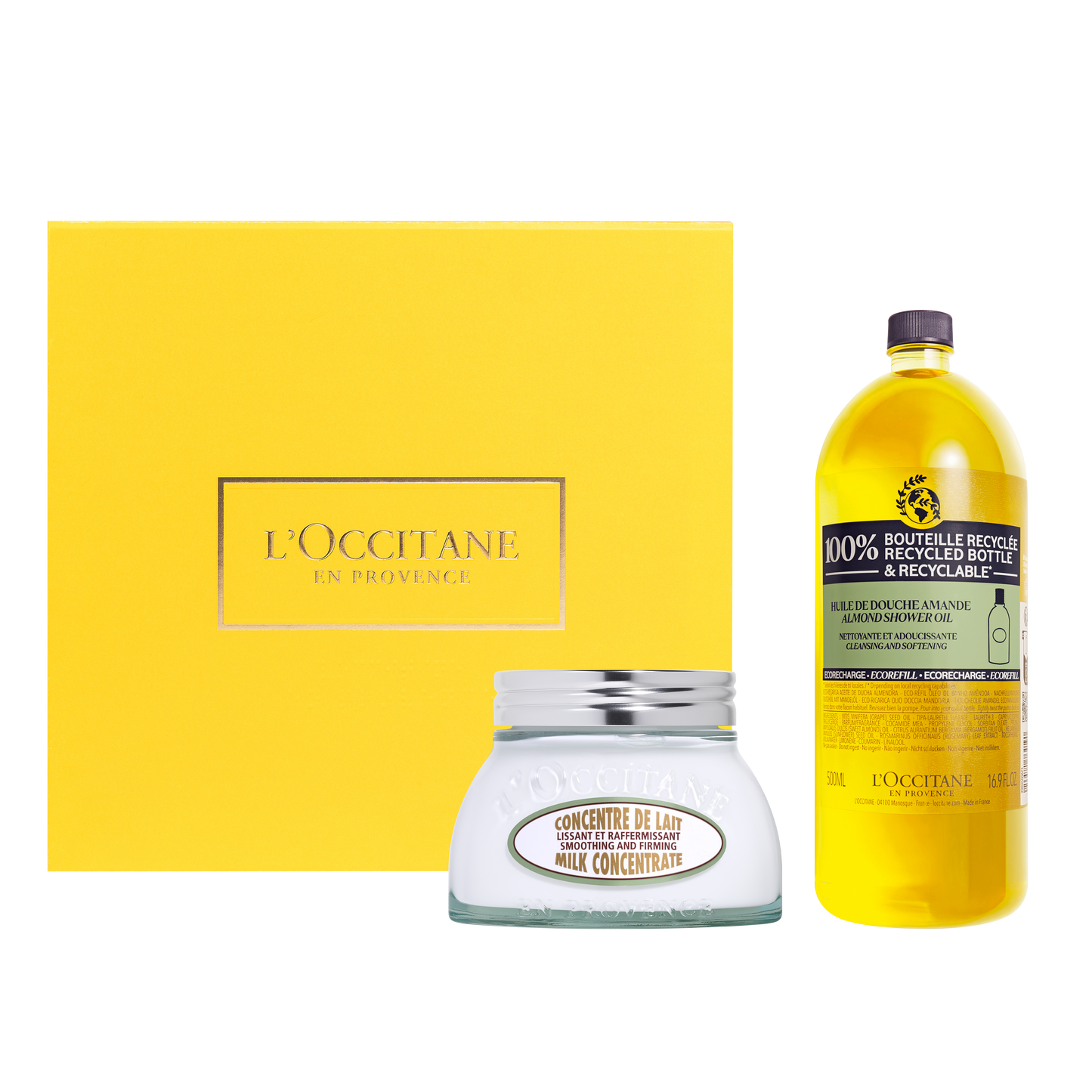 Dúo Concentrado de Leche de Almendras 200ml + Eco Refill Aceite de Ducha de Almendras 500ml