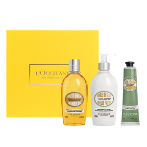 Set Aceite de Ducha, Velo de Leche y Crema para Manos Almendras
