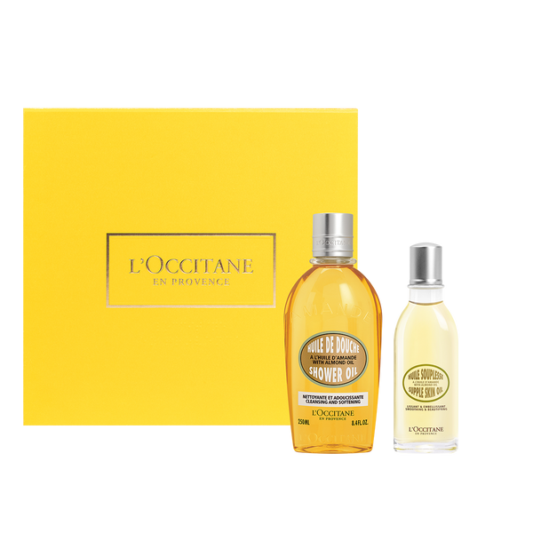 Dúo Aceite de Ducha y Aceite de Elasticidad de Almendras