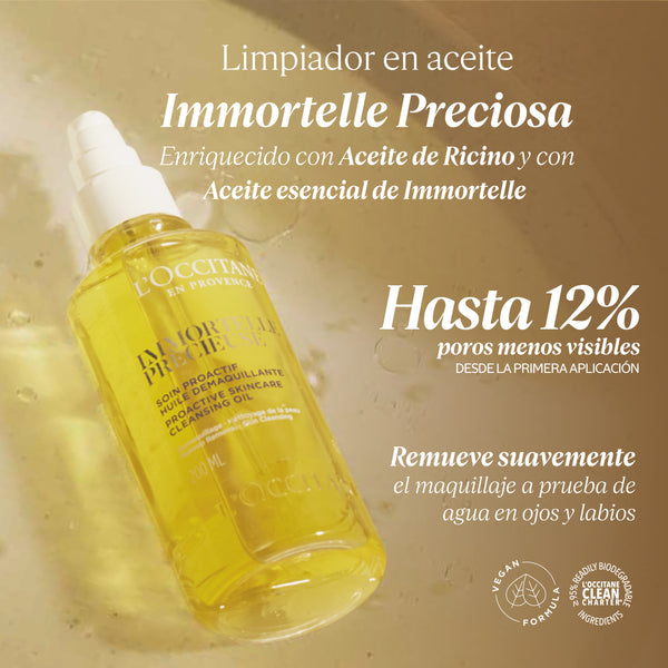 Aceite limpiador y desmaquillante Immortelle Preciosa 