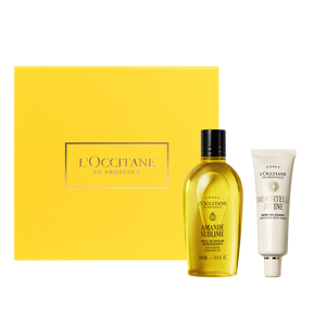 Dúo Consentirme: Aceite de Ducha Almendra Sublime & Crema Cuello y Escote Immortelle Divina