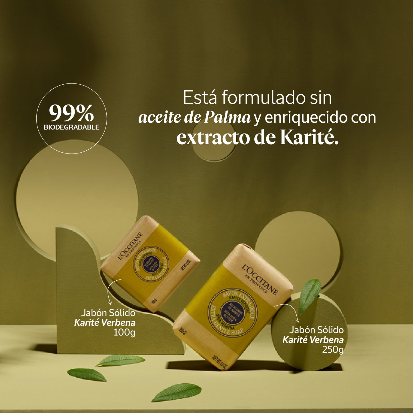 Jabón sólido Karité Verbena 100g