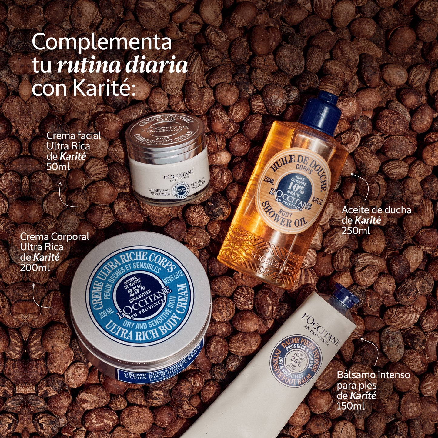 Aceite de ducha de Karité 250ml