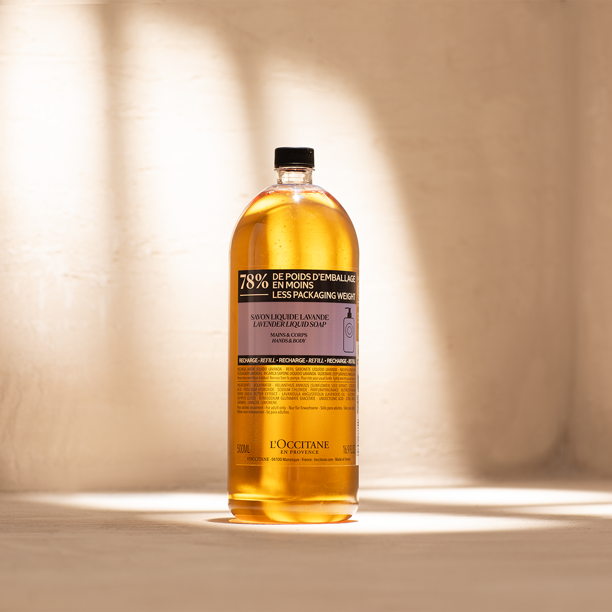 Eco Refill Jabón líquido manos y cuerpo Karité Lavanda 500ml