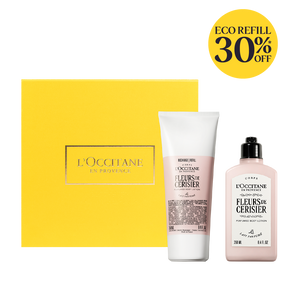 Dúo Leche Corporal Shimmering Fleurs de Cerisier y lleva Eco Refill con el 30%OFF