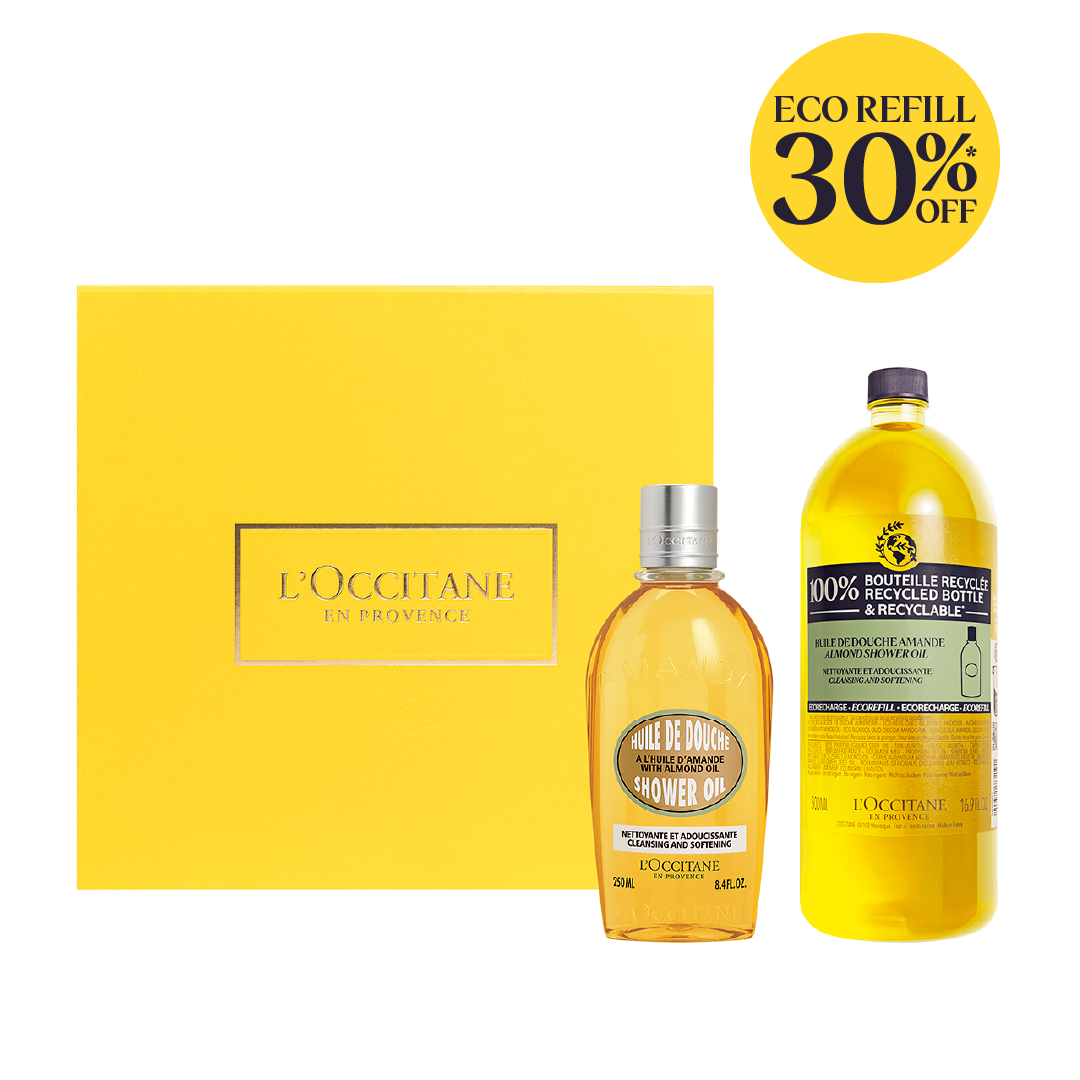 Dúo Aceite de Ducha de Almendras 250ml y lleva Eco Refill con el 30%OFF