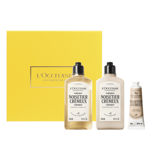 Ritual Corporal: Noisetier Crémeux (Avellana Cremosa): Gel de Ducha, Leche Corporal & Crema para manos 30ml