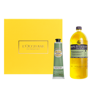 Dúo Eco Refill Aceite de Ducha de Almendras + Crema para Manos de Almendras 75ml